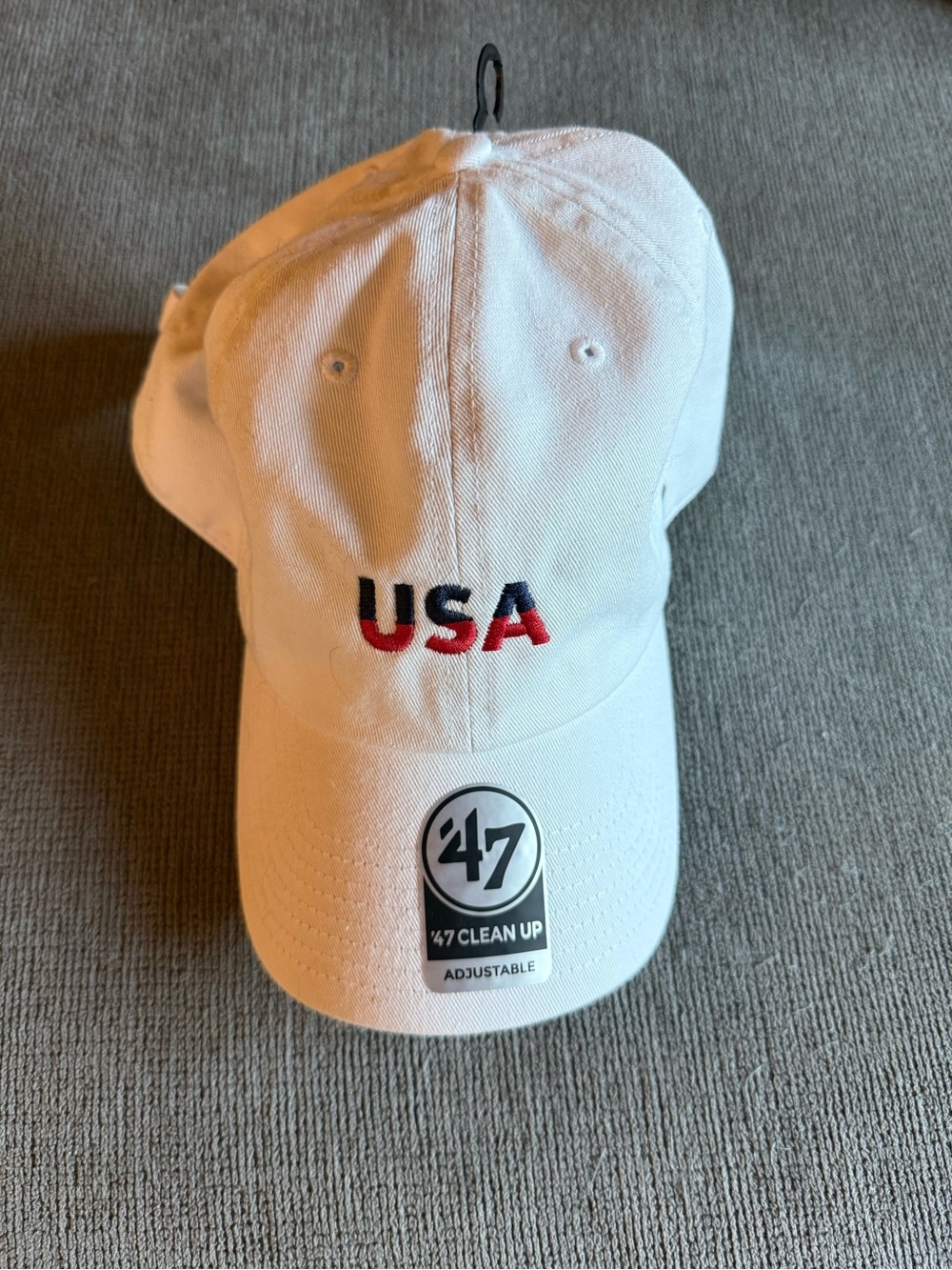 '47 White USA Embroidered Baseball Cap